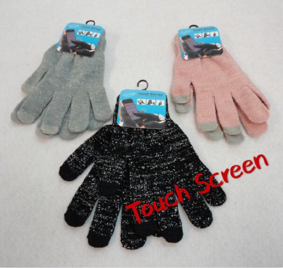 Ladies Touch Screen GLOVES [Metallic Thread]